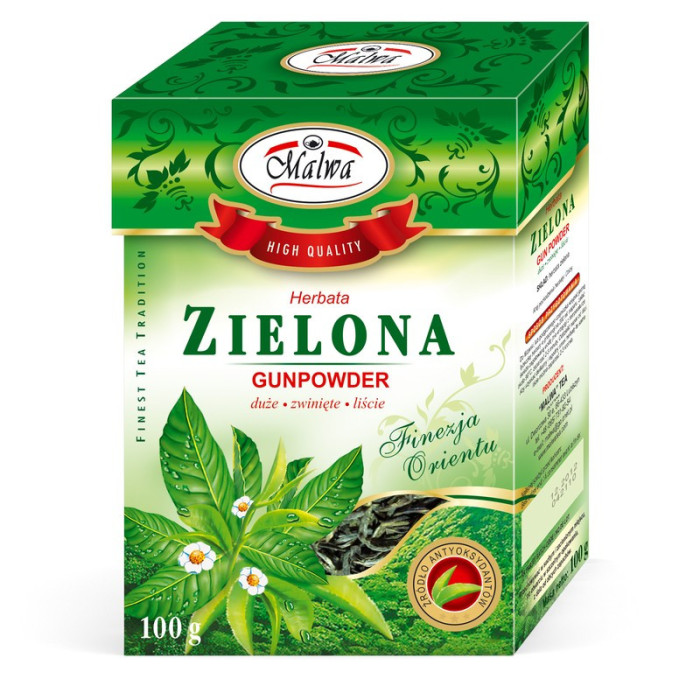 Herbata Zielona Gunpowder - Liściasta - 100 g