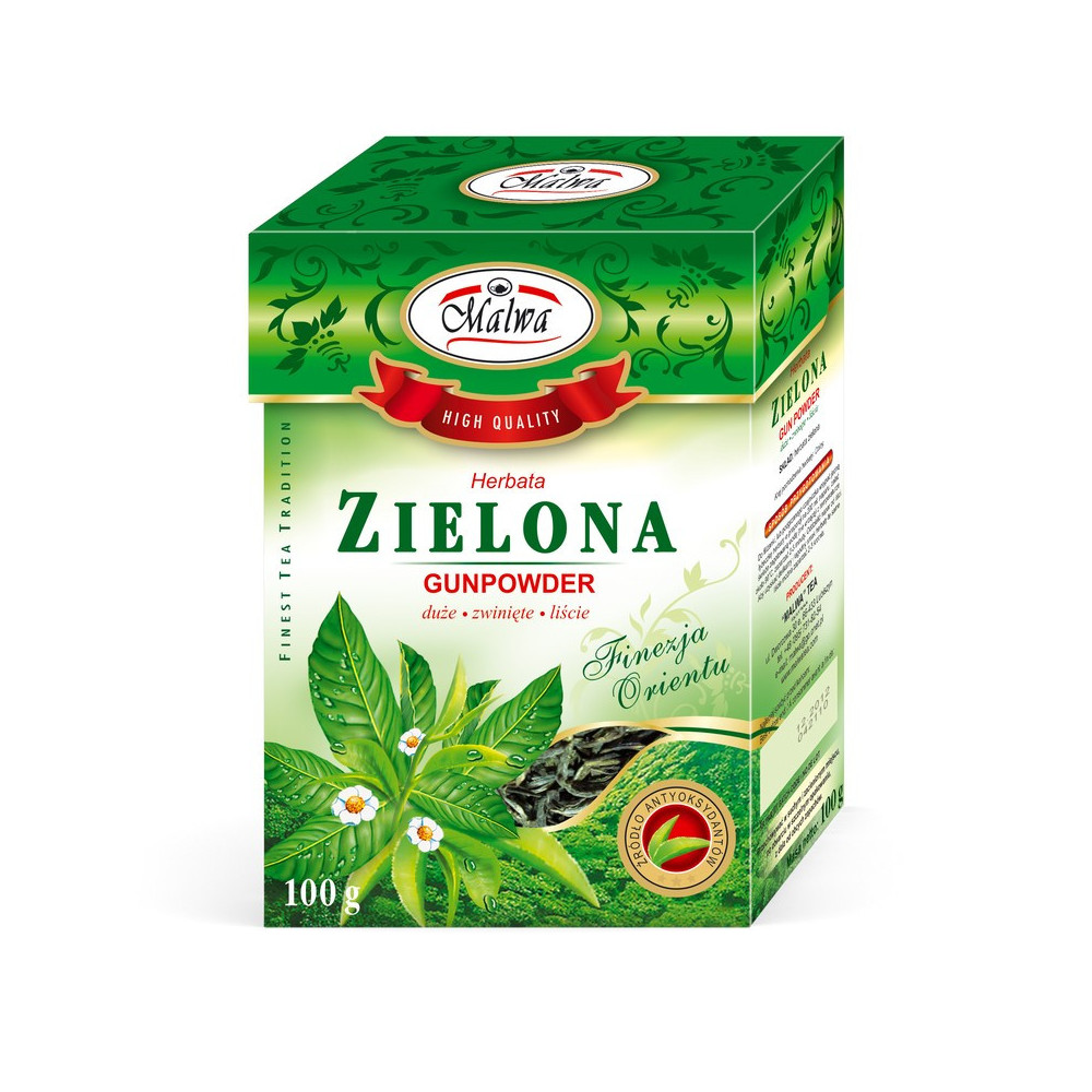 Herbata Zielona Gunpowder - Liściasta - 100 g