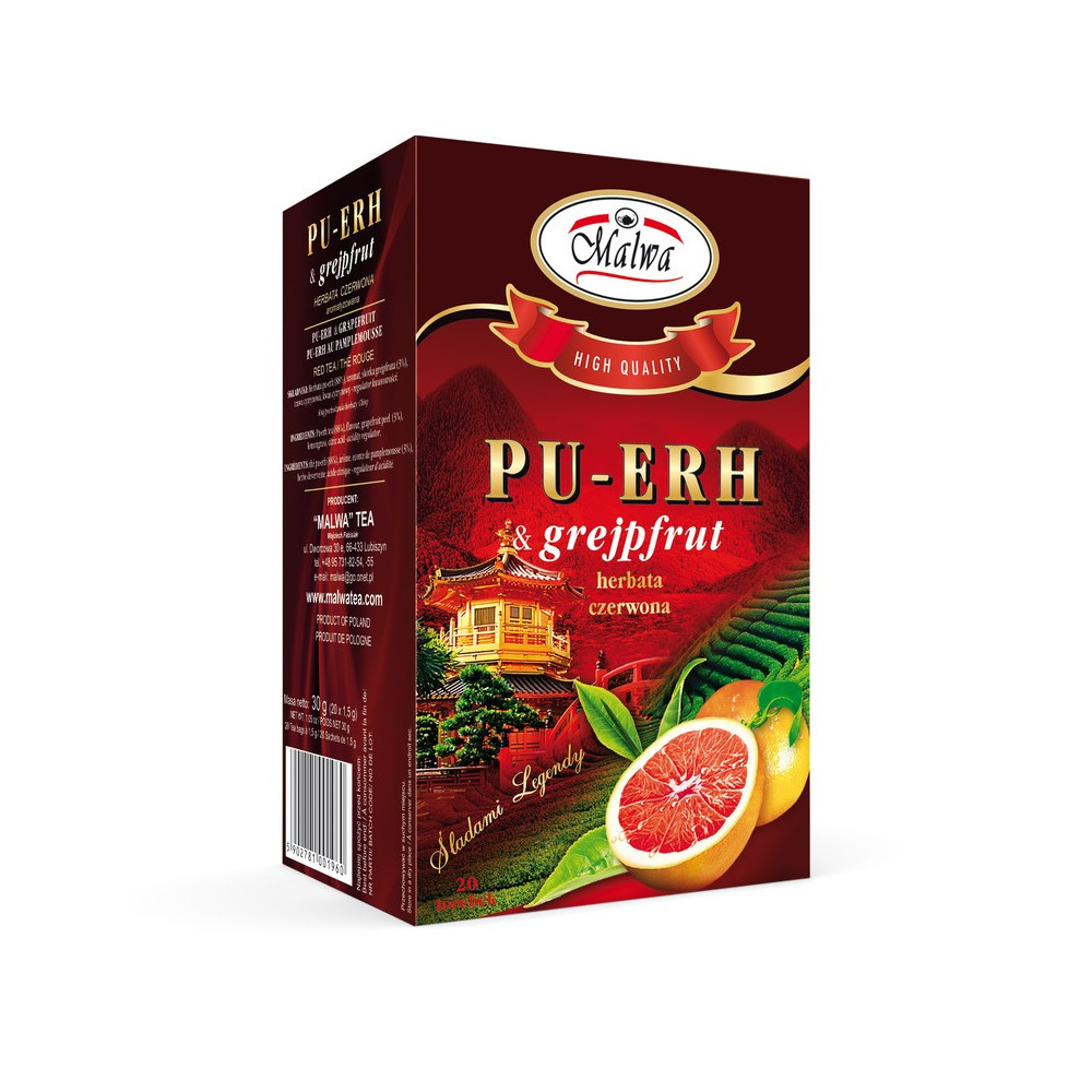 PU-ERH & grejpfrut - 20 torebek po 1,5 g