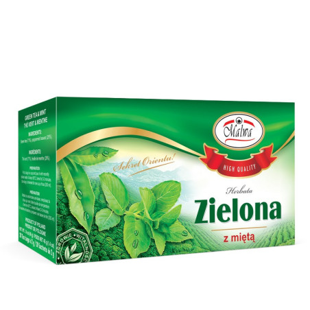 Herbata Zielona z miętą - 20 torebek po 2 g