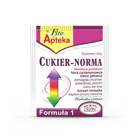 Cukier-Norma – herbatka ziołowa – 1 torebka 2 g