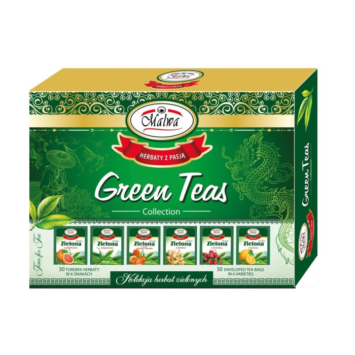 Celebration Green Teas - zestaw zielonych herbat - 6 smaków × 5 sztuk po 2 g