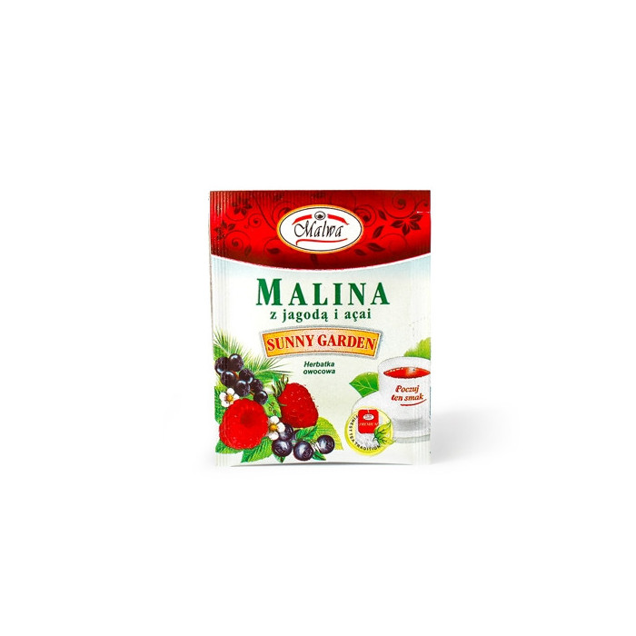 Malina z jagodą i açai - Herbatka Owocowa Sunny Garden - 1 torebka 2g