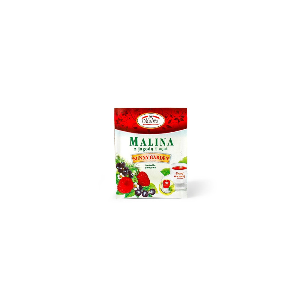 Malina z jagodą i açai - Herbatka Owocowa Sunny Garden - 1 torebka 2g