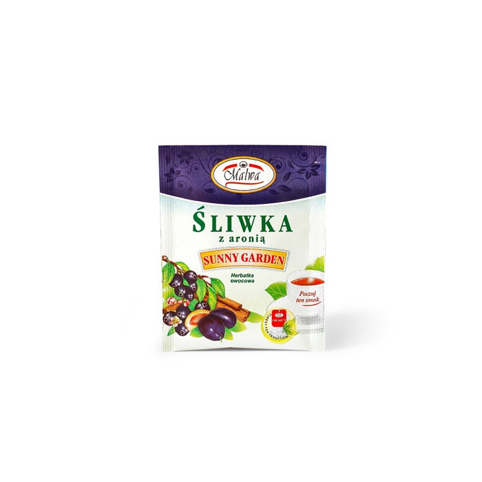 Śliwka z aronią - Herbatka Owocowa Sunny Garden - 1 torebka 2g