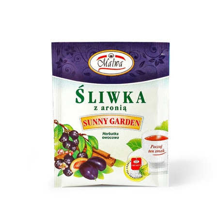 Śliwka z aronią - Herbatka Owocowa Sunny Garden - 1 torebka 2g