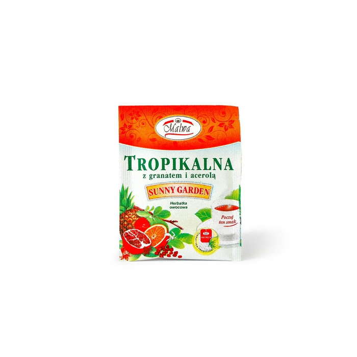 Tropikalna z granatem i acerolą – Herbatka Owocowa Sunny Garden – 1 torebka 2g