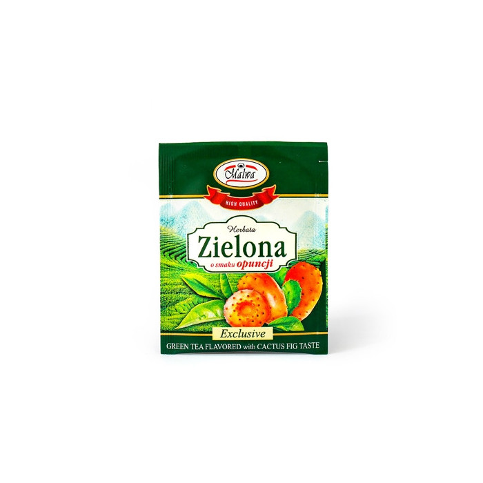 Herbata Zielona o smaku opuncji - Malwa - 1 torebka 2g