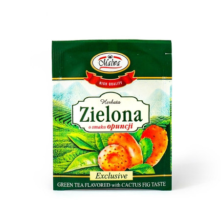 Herbata Zielona o smaku opuncji - Malwa - 1 torebka 2g