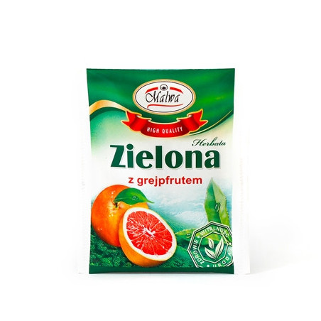 Herbata Zielona o smaku Grejpfrutowym - Malwa - 1 torebka 2g