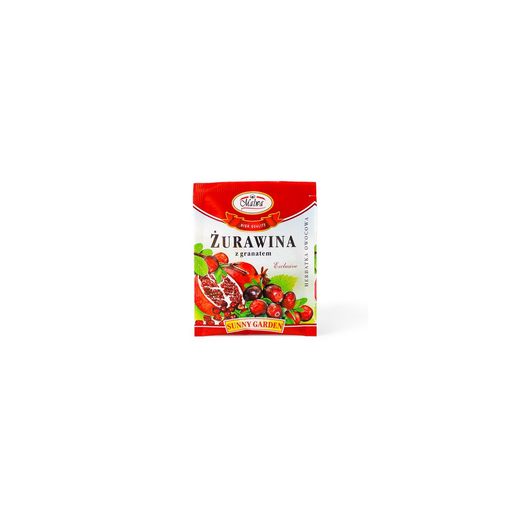 Żurawina z Granatem - Herbatka Owocowa - Sunny Garden  – 1 torebka 2g