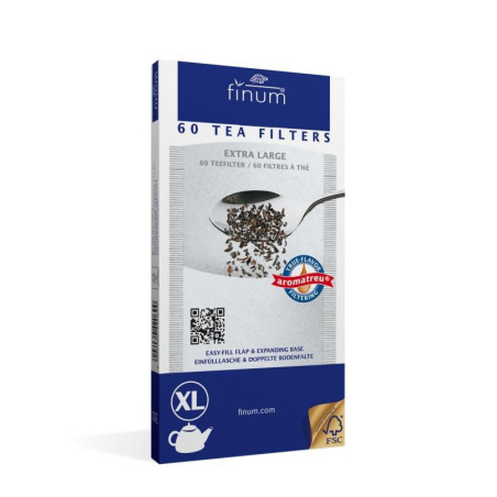 Filtry do herbaty Finum XL – duże papierowe filtry do herbaty i ziół