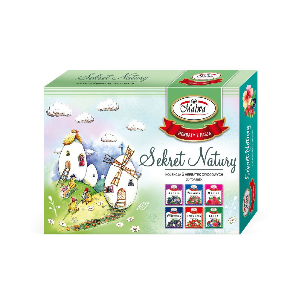 Sekret Natury Zestaw Wielkanocny Herbaty - jajeczka - 6 smaków x 5 sztuk po 2 g