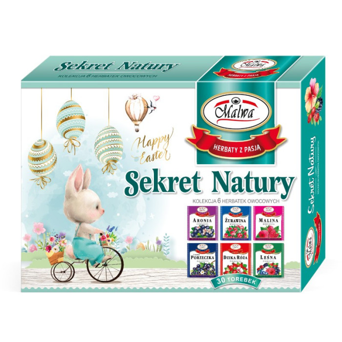 Sekret Natury Zestaw Wielkanocny Herbat - zajączek - 6 smaków x 5 sztuk po 2 g