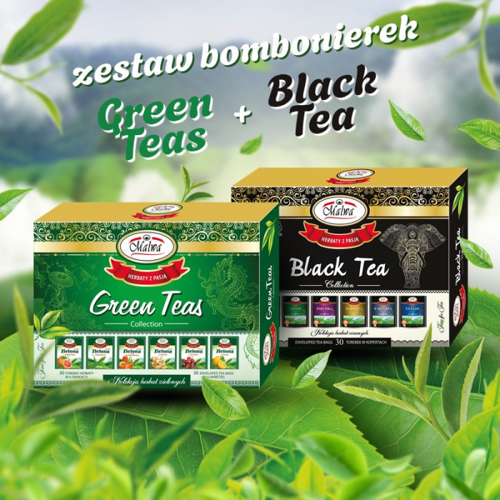Zestaw Green Teas + Black Tea - Zestaw zielonych i czarnych herbat Malwa