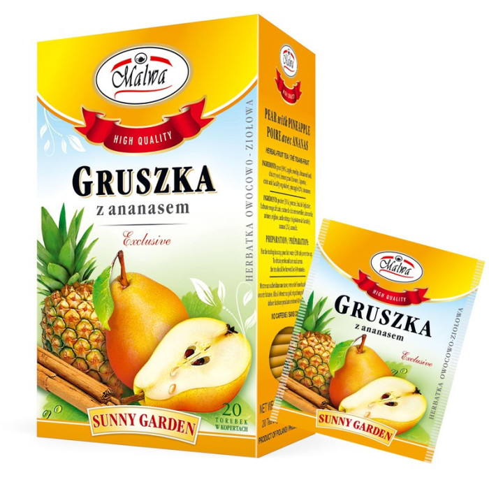 Herbata Gruszka z ananasem - EXCLUSIVE Sunny Garden - 20 torebek