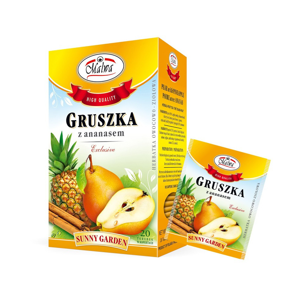 Herbata Gruszka z ananasem - EXCLUSIVE Sunny Garden - 20 torebek