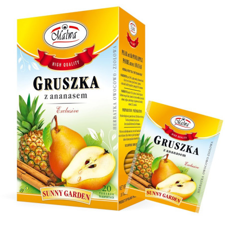 Herbata Gruszka z ananasem - EXCLUSIVE Sunny Garden - 20 torebek