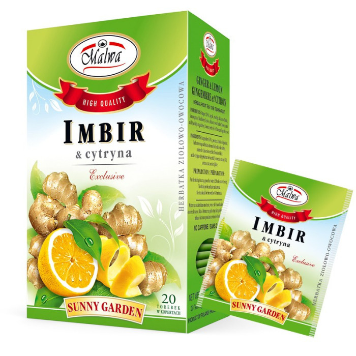Herbata Imbir z Cytryną - EXCLUSIVE Sunny Garden - 20 torebek