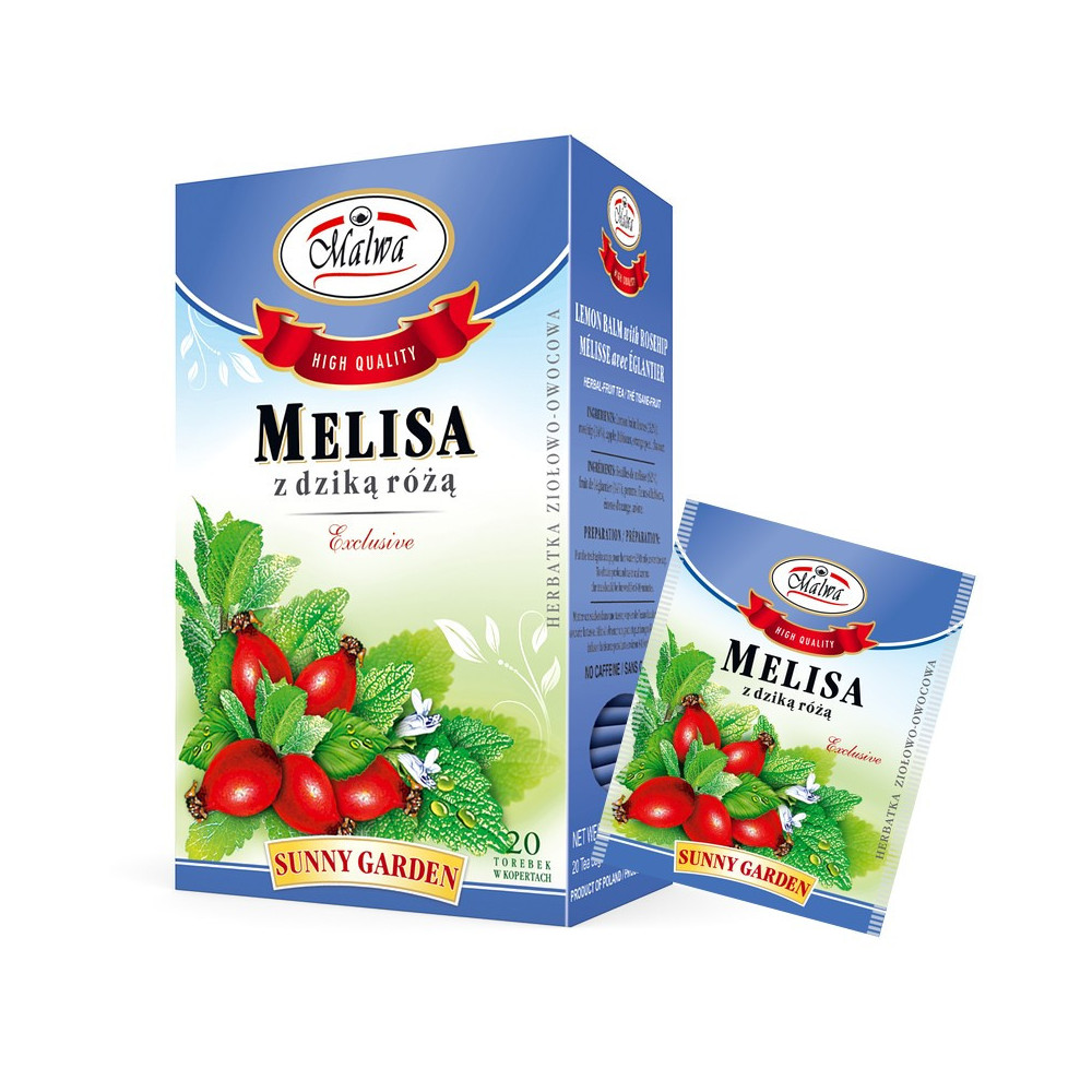 Herbata Melisa z Dziką Różą - EXCLUSIVE Sunny Garden - 20 torebek