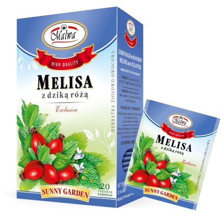 Herbata Melisa z Dziką Różą - EXCLUSIVE Sunny Garden - 20 torebek