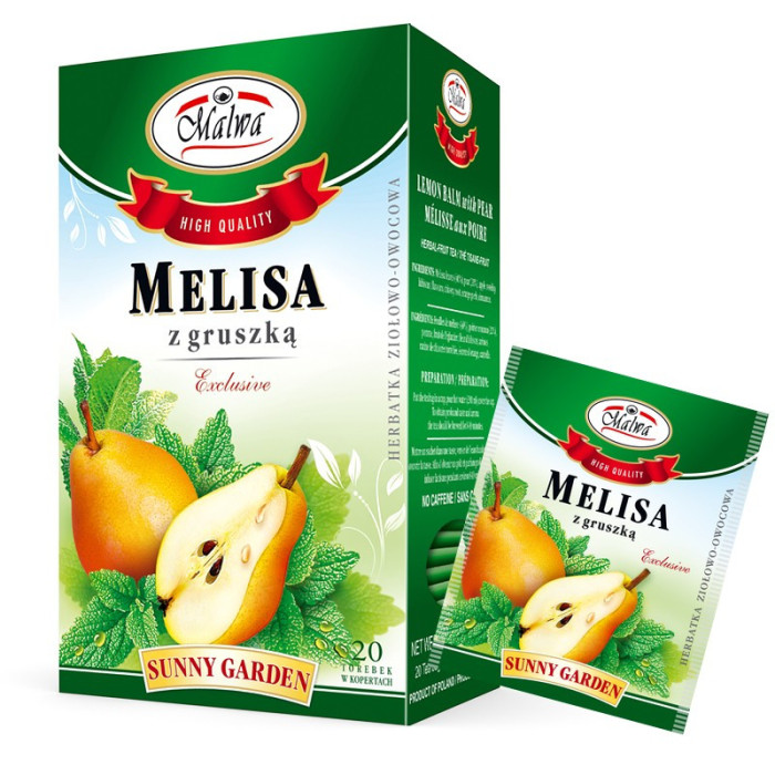Herbata Melisa z Gruszką - EXCLUSIVE Sunny Garden - 20 torebek