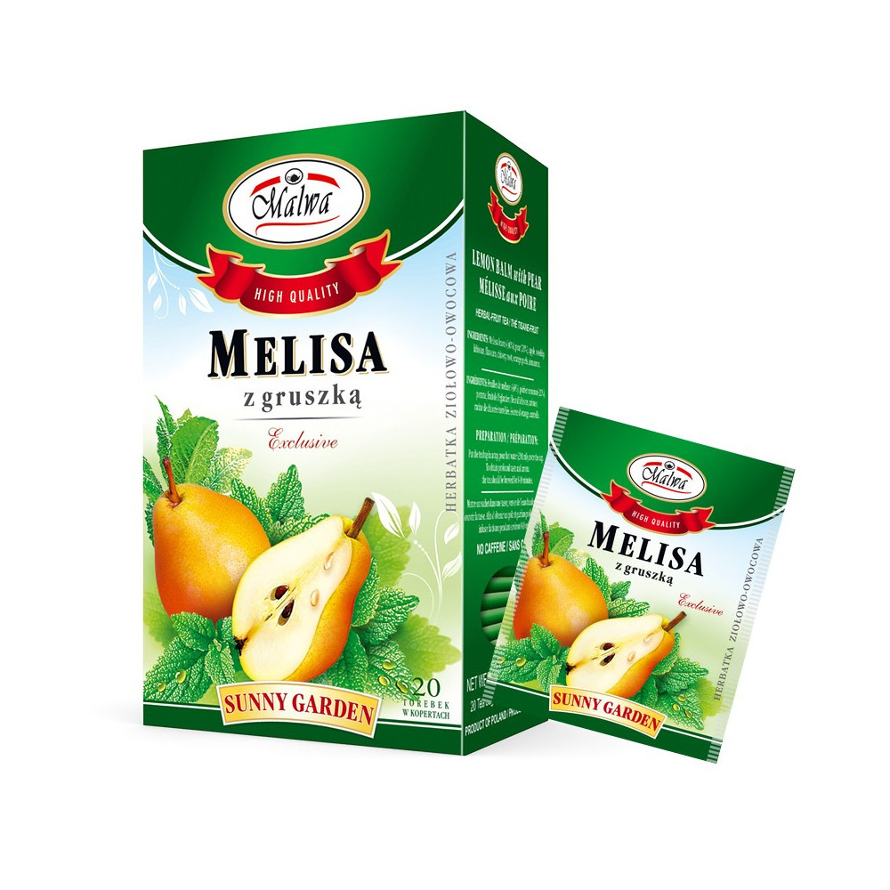 Herbata Melisa z Gruszką - EXCLUSIVE Sunny Garden - 20 torebek