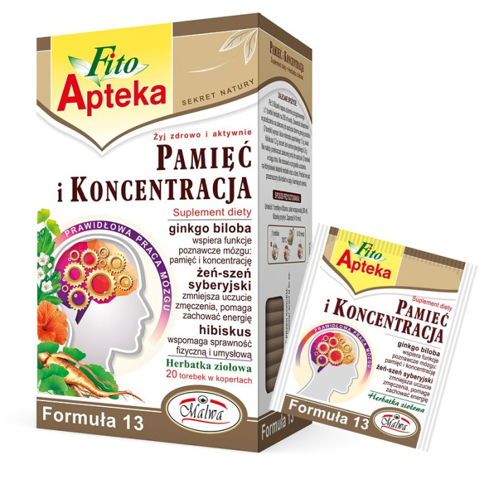Herbata Na Pamięć i Koncentrację - Formuła 13 - 20 torebek