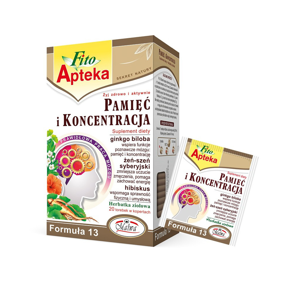 Herbata Na Pamięć i Koncentrację - Formuła 13 - 20 torebek