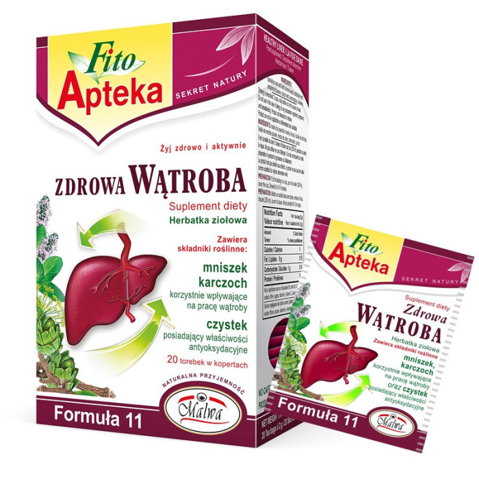 Herbata na Zdrową Wątrobę - Formuła 11 - 20 torebek