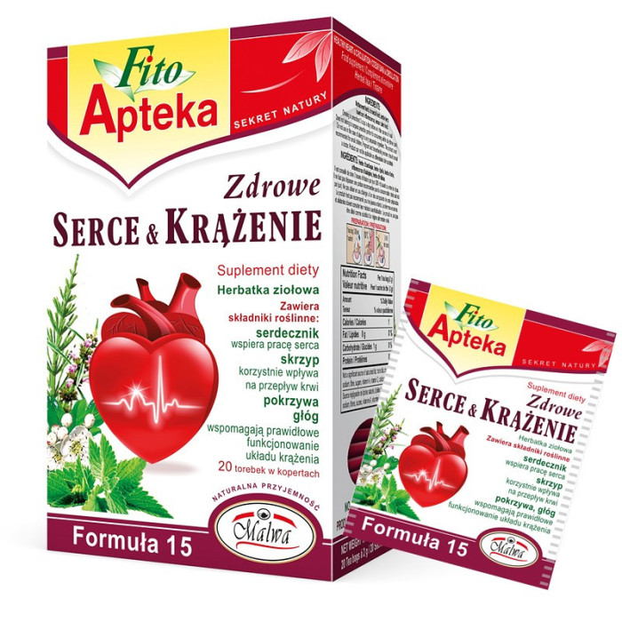 Herbata na Zdrowe Serce i Krążenie - Formuła 15 - 20 torebek