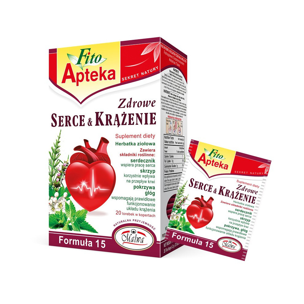 Herbata na Zdrowe Serce i Krążenie - Formuła 15 - 20 torebek