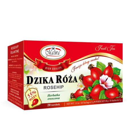 Herbata Owocowa Dzika Róża – 20 torebek po 2 g
