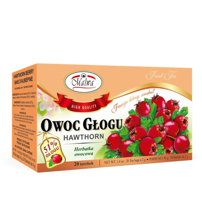 Herbata Owocowa Owoc Głogu – 20 torebek po 2 g