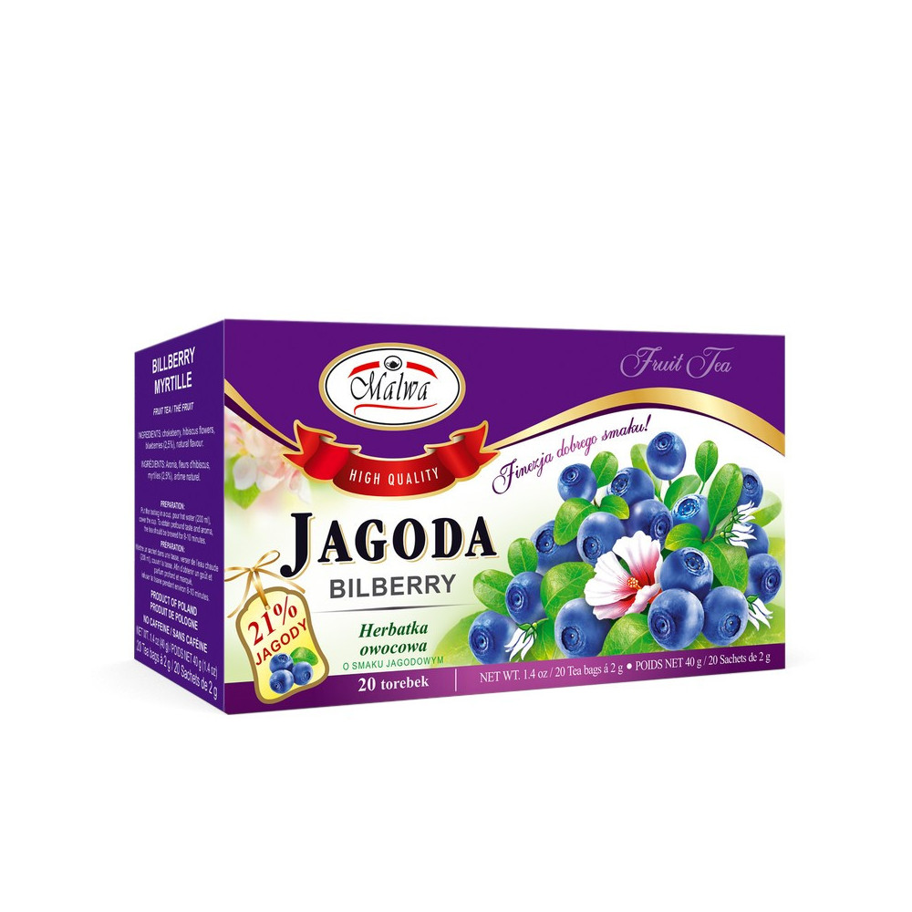 Herbata Owocowa Jagodowa – 20 torebek po 2 g