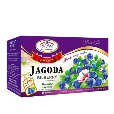 Herbata Owocowa Jagodowa – 20 torebek po 2 g