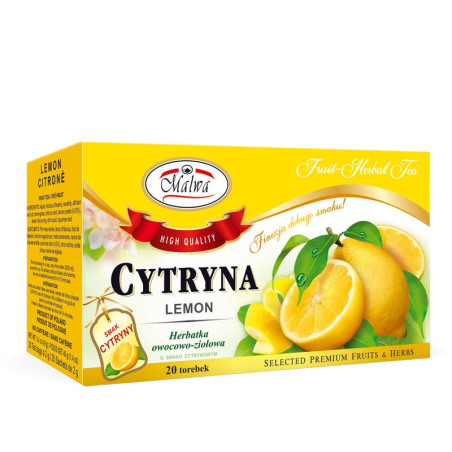 Herbata Owocowa Cytrynowa – 20 torebek po 2 g