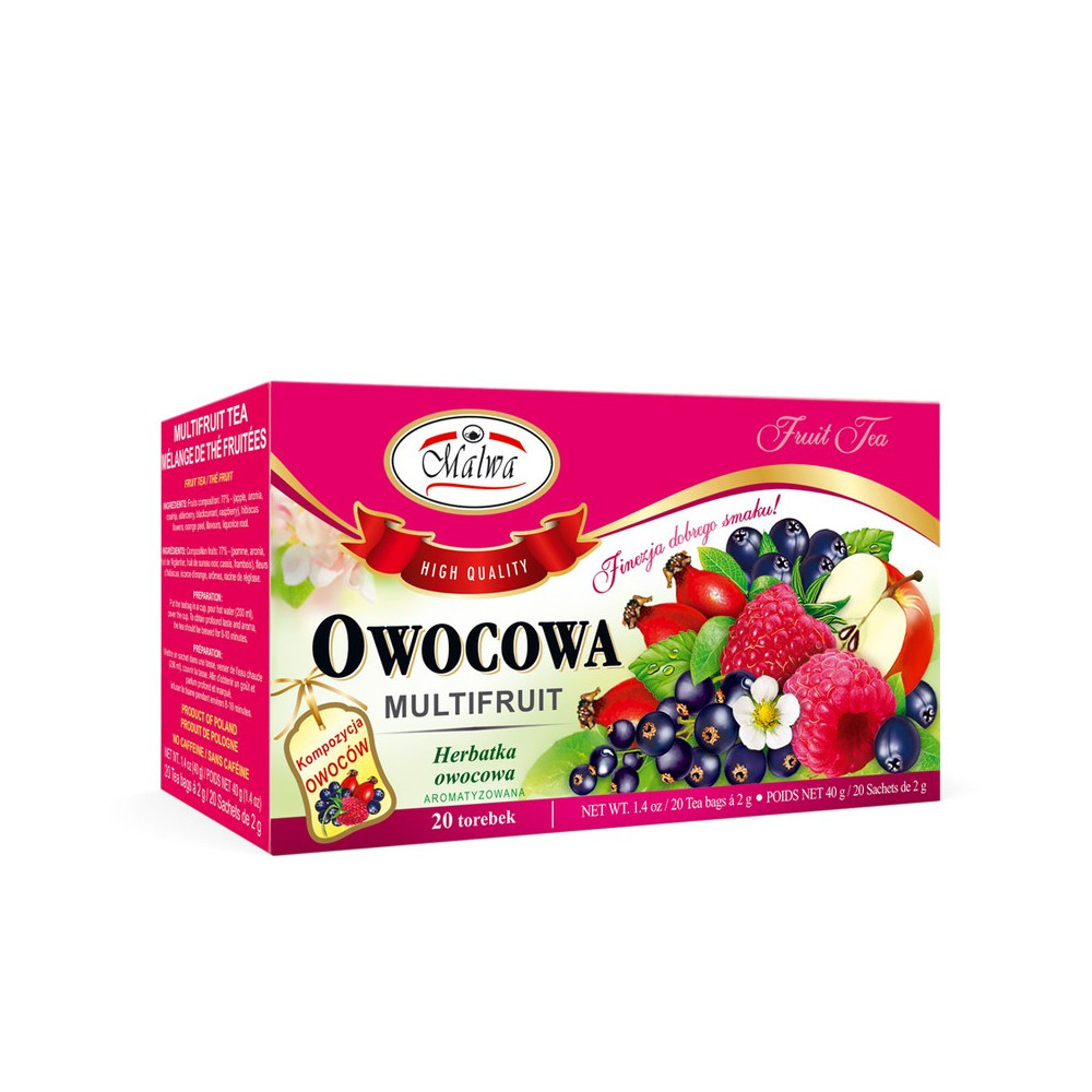 Herbata Wielo-Owocowa – 20 torebek po 2 g