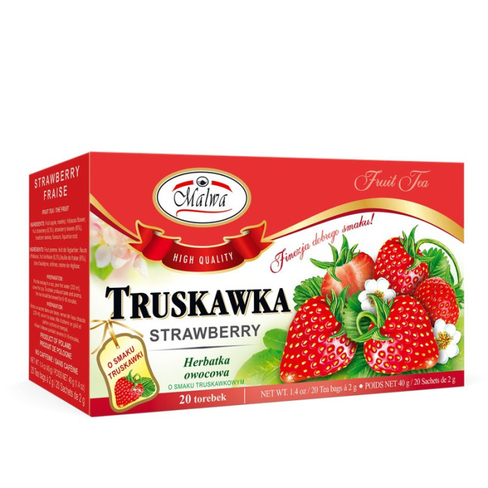 Herbata Owocowa Truskawka – 20 torebek po 2 g
