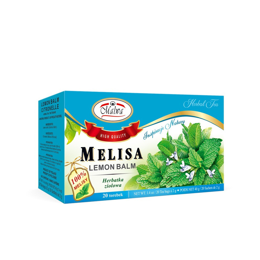 Herbata Ziołowa Melisa – 20 torebek po 2 g