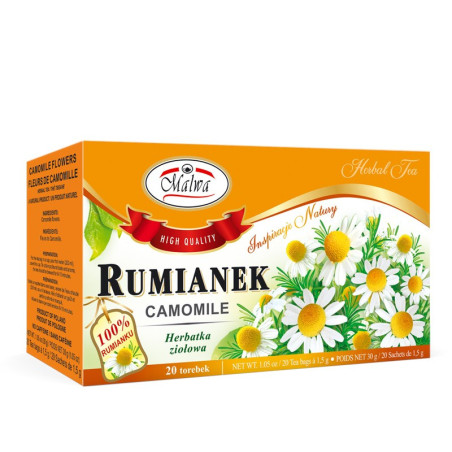 Rumianek - Herbata Ziołowa – 20 torebek po 1,5 g