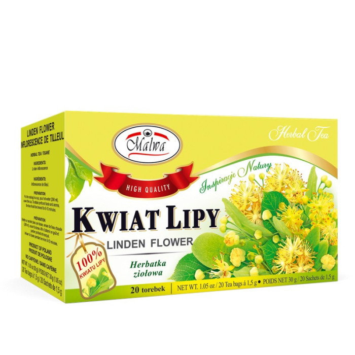 Kwiat Lipy - Herbata Ziołowa – 20 torebek po 1,5 g