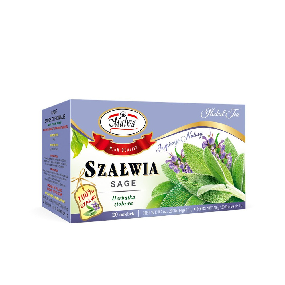Szałwia - Herbata Ziołowa – 20 torebek po 1 g